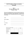 14.02 Principles of Macroeconomics Fall 2005 Quiz 3