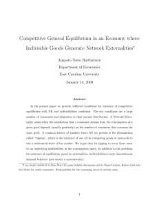Competitive General Equilibrium in an Economy where ∗ Augusto Nieto Barthaburu