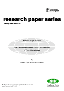 research paper series  Research Paper 2006/26