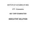 INDICATIVE SOLUTION CT7 – Economics MAY 2009 EXAMINATION