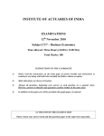 INSTITUTE OF ACTUARIES OF INDIA EXAMINATIONS 12