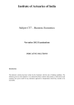 Institute of Actuaries of India  Subject CT7 – Business Economics