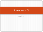 Economics 401 Week 3