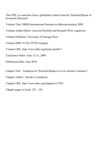 This PDF is a selection from a published volume from... Economic Research Volume Title: NBER International Seminar on Macroeconom