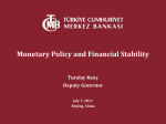 Monetary Policy and Financial Stability  Turalay Kenç Deputy Governor