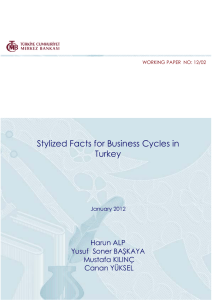 Stylized Facts for Business Cycles in Turkey Harun ALP Yusuf  Soner BAŞKAYA