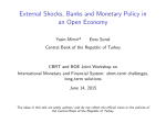 External Shocks, Banks and Monetary Policy in an Open Economy