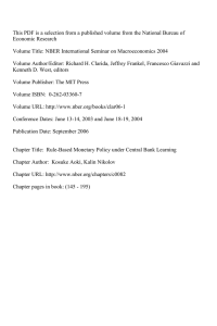 This PDF is a selection from a published volume from... Economic Research Volume Title: NBER International Seminar on Macroeconomics 2004