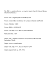 This PDF is a selection from an out-of-print volume from... of Economic Research Volume Title: Long-Range Economic Projection