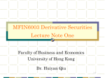 derivative security - the School of Economics and Finance