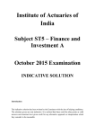 Institute of Actuaries of India Subject ST5 – Finance and Investment A