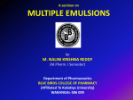 MULTIPLE EMULSIONS