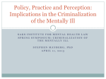 Implications in the Criminalization of the Mentally Ill