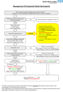 Management Of Suspected Febrile Neutropenia