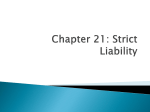 Chapter 21: Strict Liability