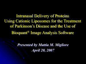 Intranasal Delivery of GDNF for the Treatment of Parkinson