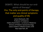 DEBATE: What should be our end-points of therapy? Pro: The