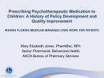 CMSN Plan psychotherapeutic medication overview