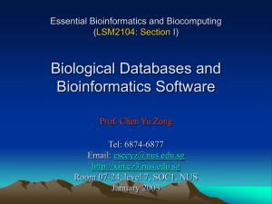 Essential Bioinformatics and Biocomputing (LSM2104