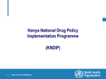 Kenya National Drug Policy Implementation Programme (KNDIP)