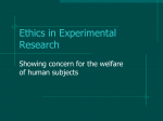 Ethics in Experimental Research