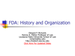 FDA: History and Organization - Medical and Public Health Law Site