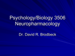 Psychology 2800 Drugs and Behaviour