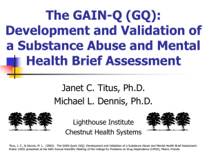 The GAIN-Q - Employment - Chestnut Health Systems