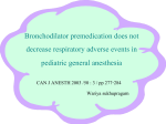 Bronchodilator premedication does not decrease respiratory