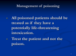Management of poisoning