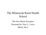 The Minnesota Rural Health School