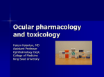 Ocular Pharmacology And Toxicology