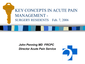 key concepts in acute pain management