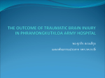 the outcome of traumatic brain injury in phramongkutkloa army