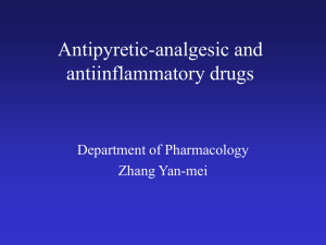 Antipyretic-analgesic and antiinflammatory drugs