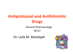 Antiprotozoal and Antihilmintic Drugs