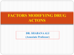 02. Factors modifying drug actions