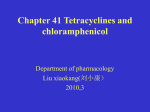 Chapter 41 Tetracyclines and chloramphenicol