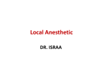 13. Local Anesthetics III