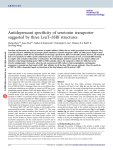 Antidepressant specificity of serotonin transporter suggested by three LeuT–SSRI structures Zheng Zhou