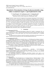 IOSR Journal of Applied Chemistry (IOSR-JAC)