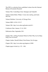 This PDF is a selection from a published volume from... Bureau of Economic Research Volume Title: Controlling Crime: Strategies and Tradeoffs