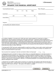 REQUEST FOR FINANCIAL ASSISTANCE 1 (Permanent)