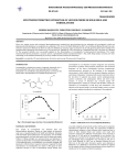 SPECTROPHOTOMETRIC ESTIMATION OF LEVOSULPIRIDE IN BULK DRUG AND  FORMULATIONS  Research Article   
