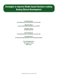Strategies to Improve Model-based Decision-making During Clinical Development David Hermann Wenping Wang