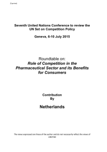 Roundtable on: Role of Competition in the Pharmaceutical Sector and its Benefits