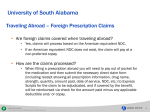 University of South Alabama Traveling Abroad – Foreign Prescription Claims •