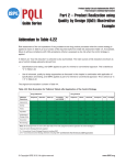 Addendum to Table 4.22 Part 2 – Product Realization using