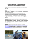 Michigan Department of Natural Resources Non-Career Fisheries Assistant Position