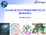 Pengantar Biokimia Pertemuan 1